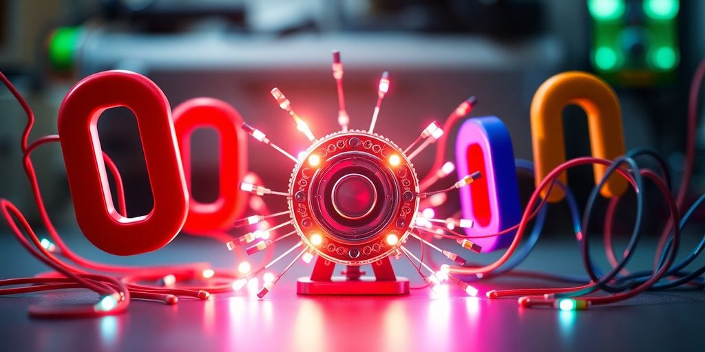 Magnets attracting diverse, glowing leads to a central engine.