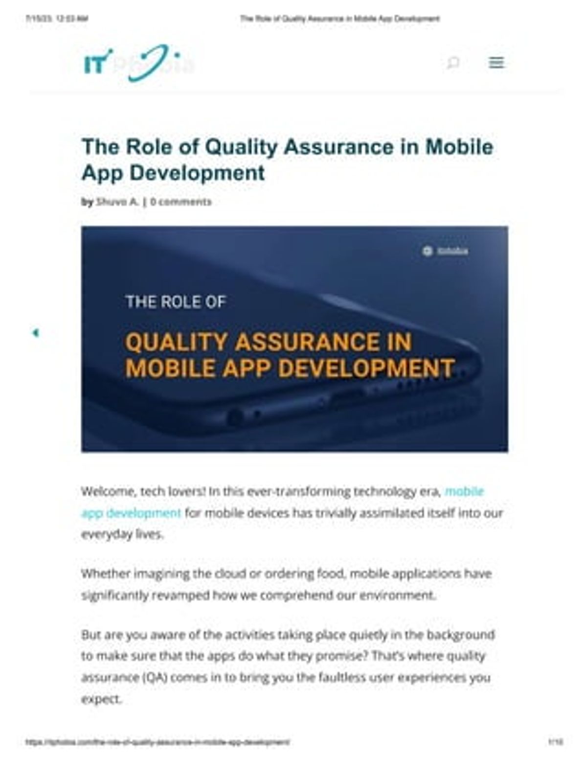 Establishing a Robust Quality Assurance Framework