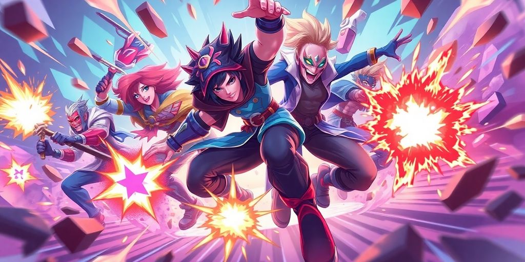 Valorant agents in a dynamic battle scene.