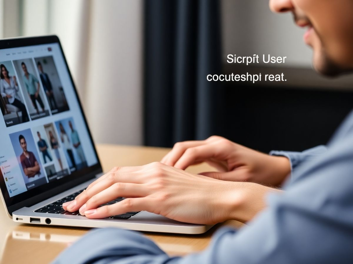 Une personne interagissant avec un site web convivial.