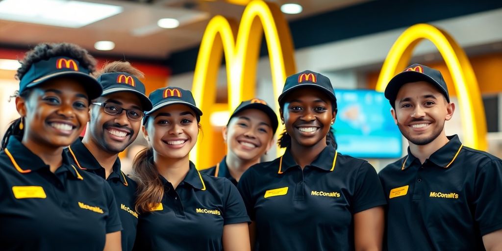 McDonald's crew smiling
