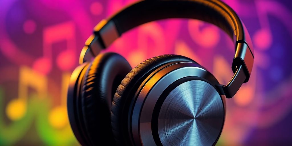 Moderne Bluetooth Kopfhörer On Ear in stylischem Design.