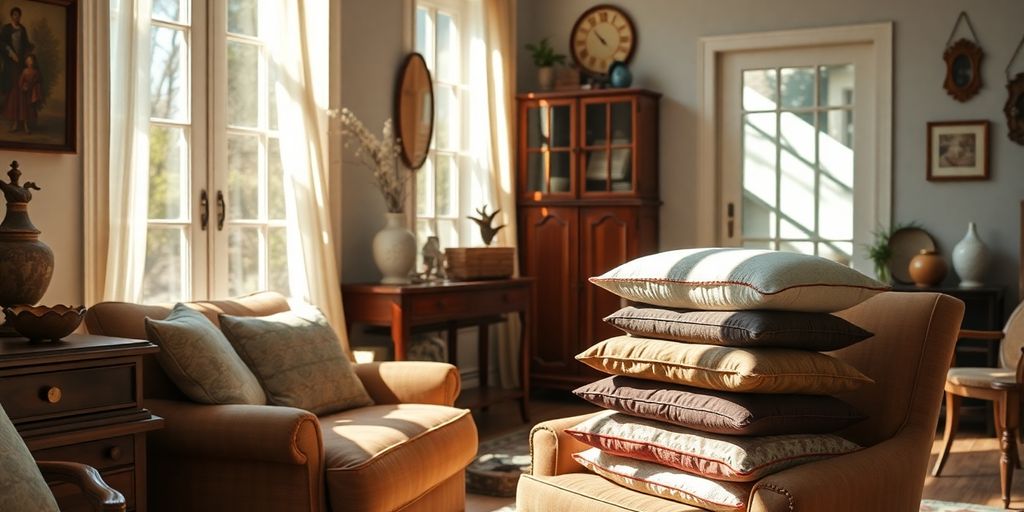 Home decor items and coupon for savings.