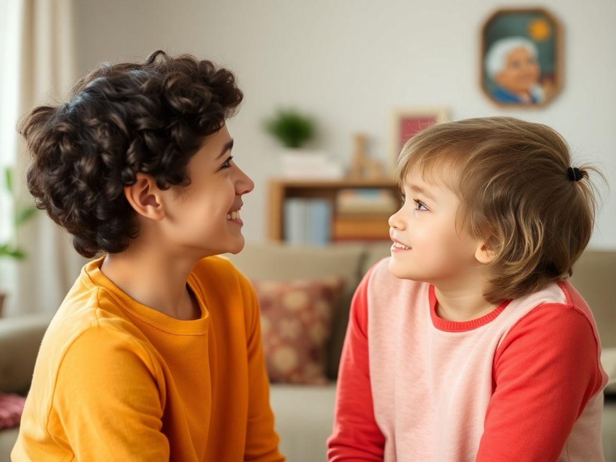 Conversație între părinți și copii, respect și atenție.