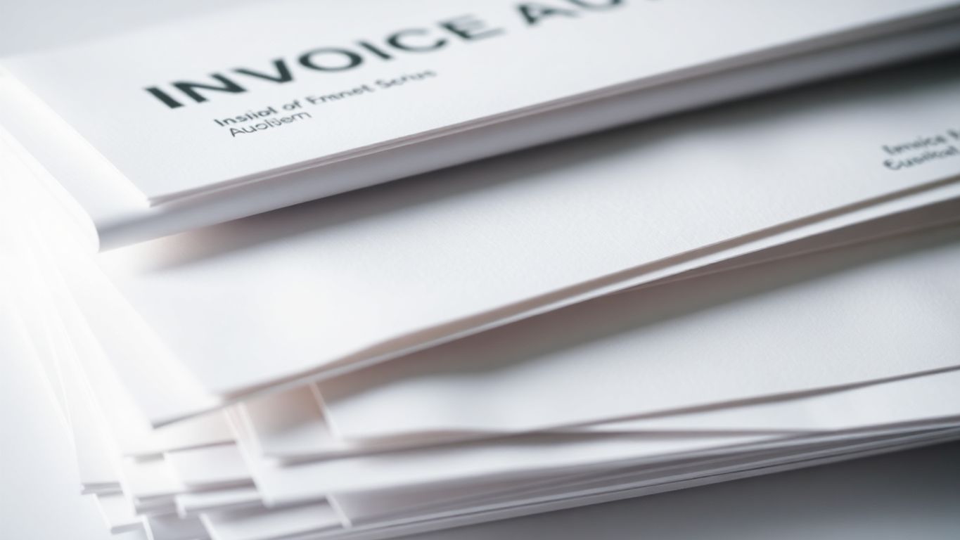 Pilha de faturas e recibos em close-up.