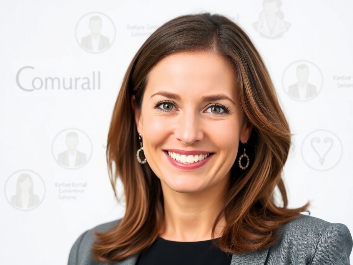 Anca Serea zâmbind, înconjurat de elemente ce sugerează diverse cariere.