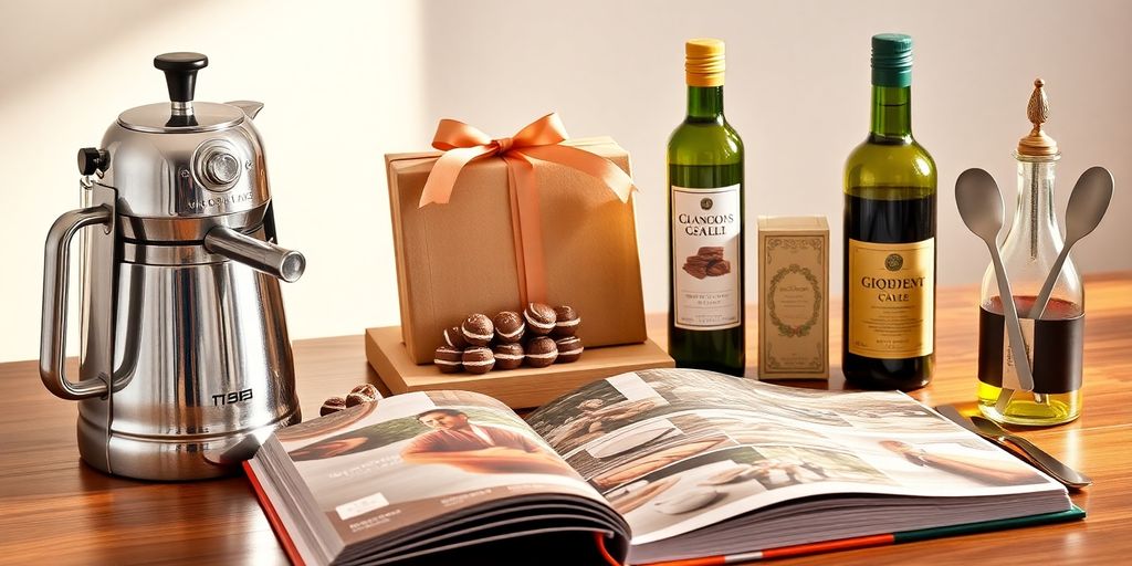 Assorted culinary gifts for dads.