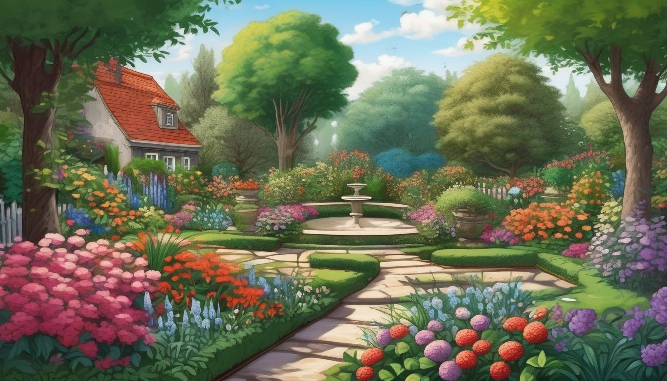 beautiful garden landscape