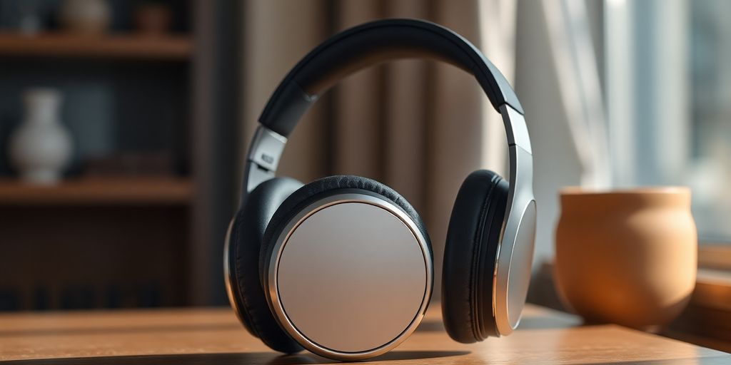 Moderne Over-Ear-Bluetooth-Kopfhörer in stilvollem Design.