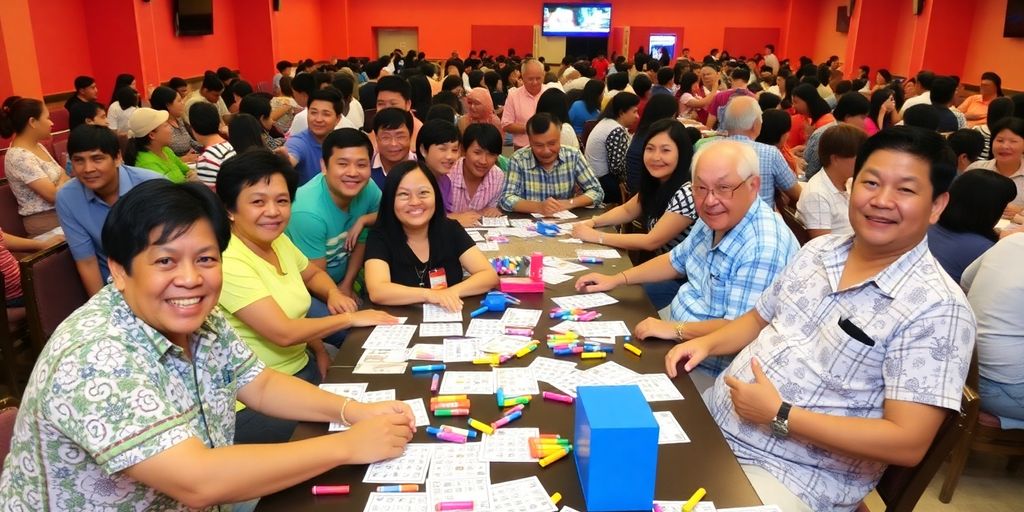 Bingo players enjoying a game in Las Pinas.