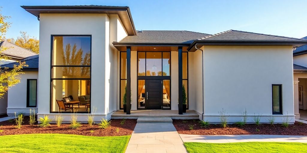 Beautiful custom home construction site.