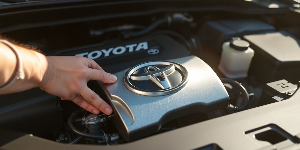 Genuine Toyota part installed in a vehicle.