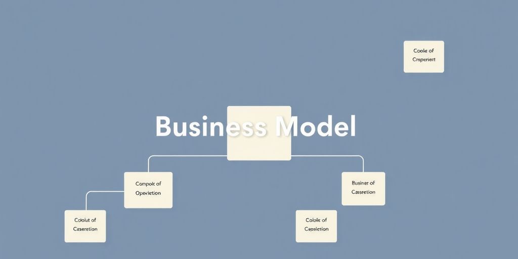 Illustrasjon av forretningsmodell canvas med myke farger.