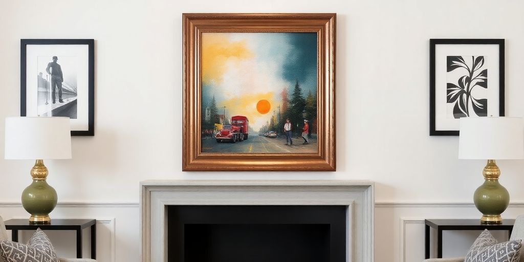 16x20 painting frame in a stylish home environment.