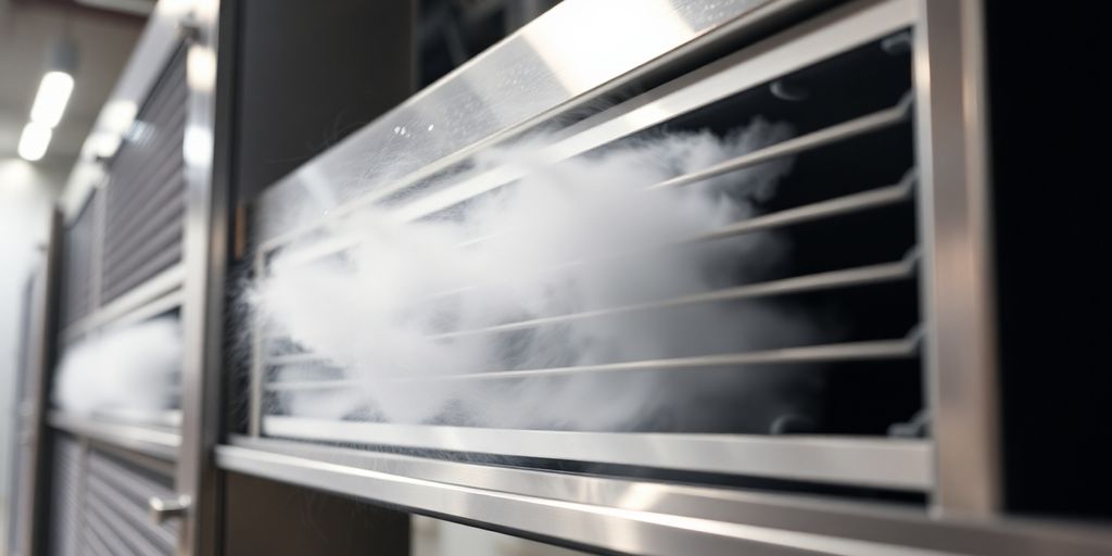 Industrial refrigeration unit with cold mist