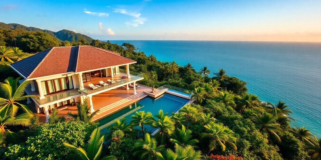Luxury villa with stunning ocean view in Phuket.
