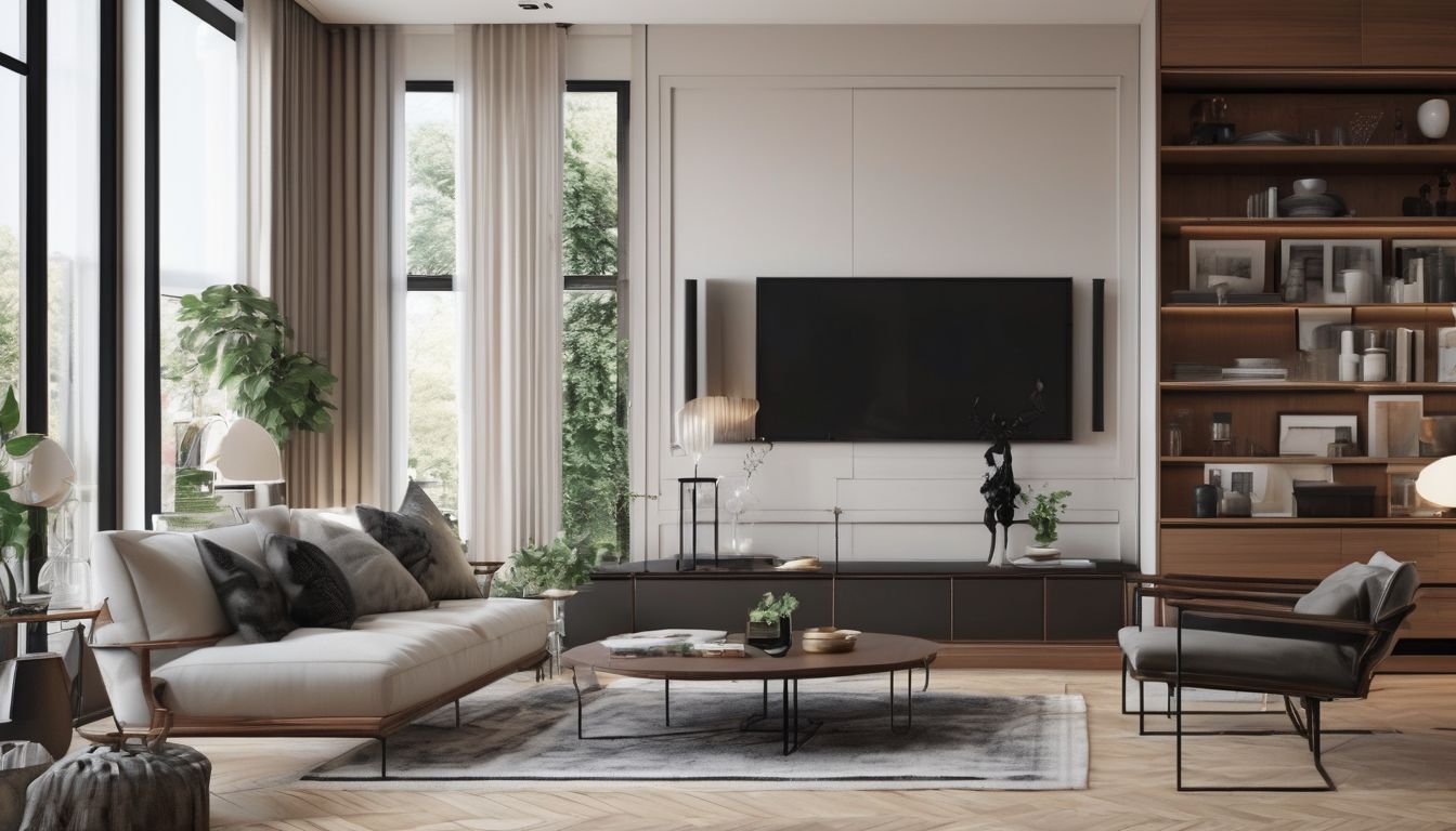stylish home with tall furniture