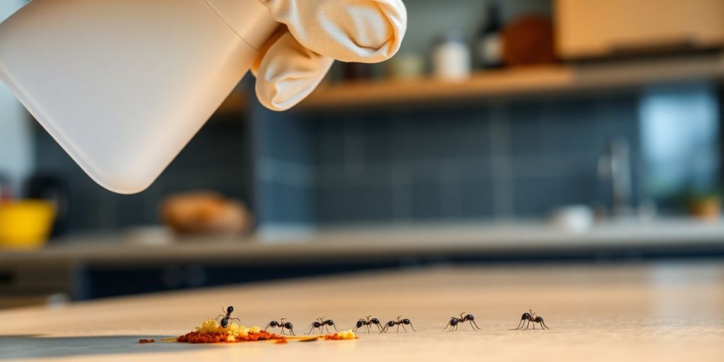 Fourmis, exterminateur, maison, jardin, problème, solution