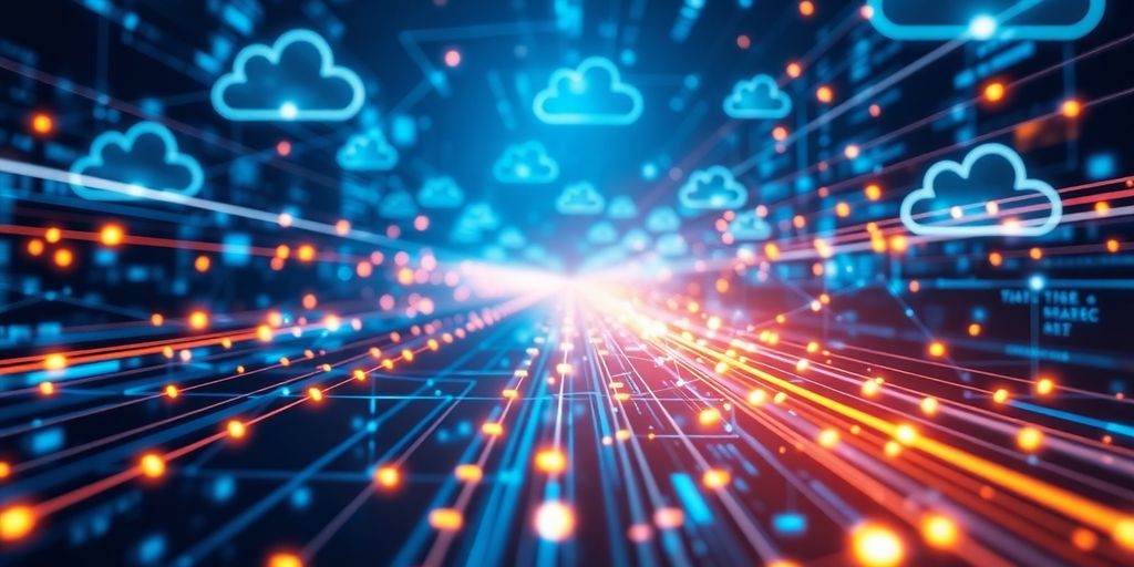 Cloud computing infrastructure powering business growth.