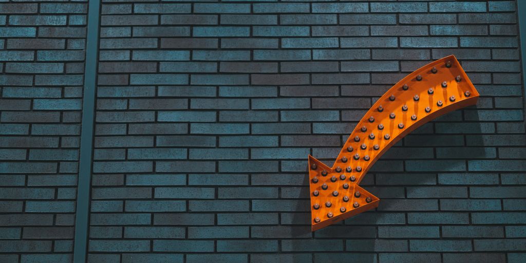 orange arrow signage