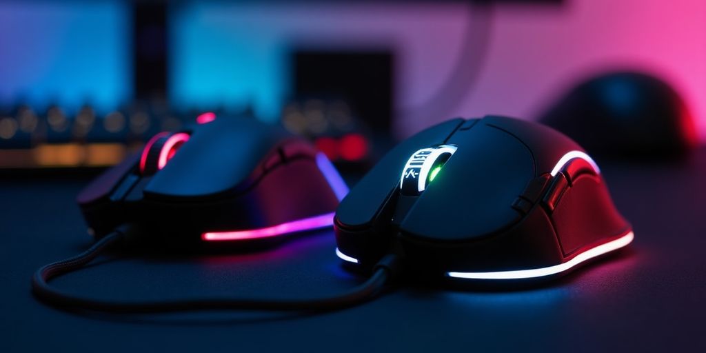 Ein kabelgebundene und eine kabellose Gaming-Maus.