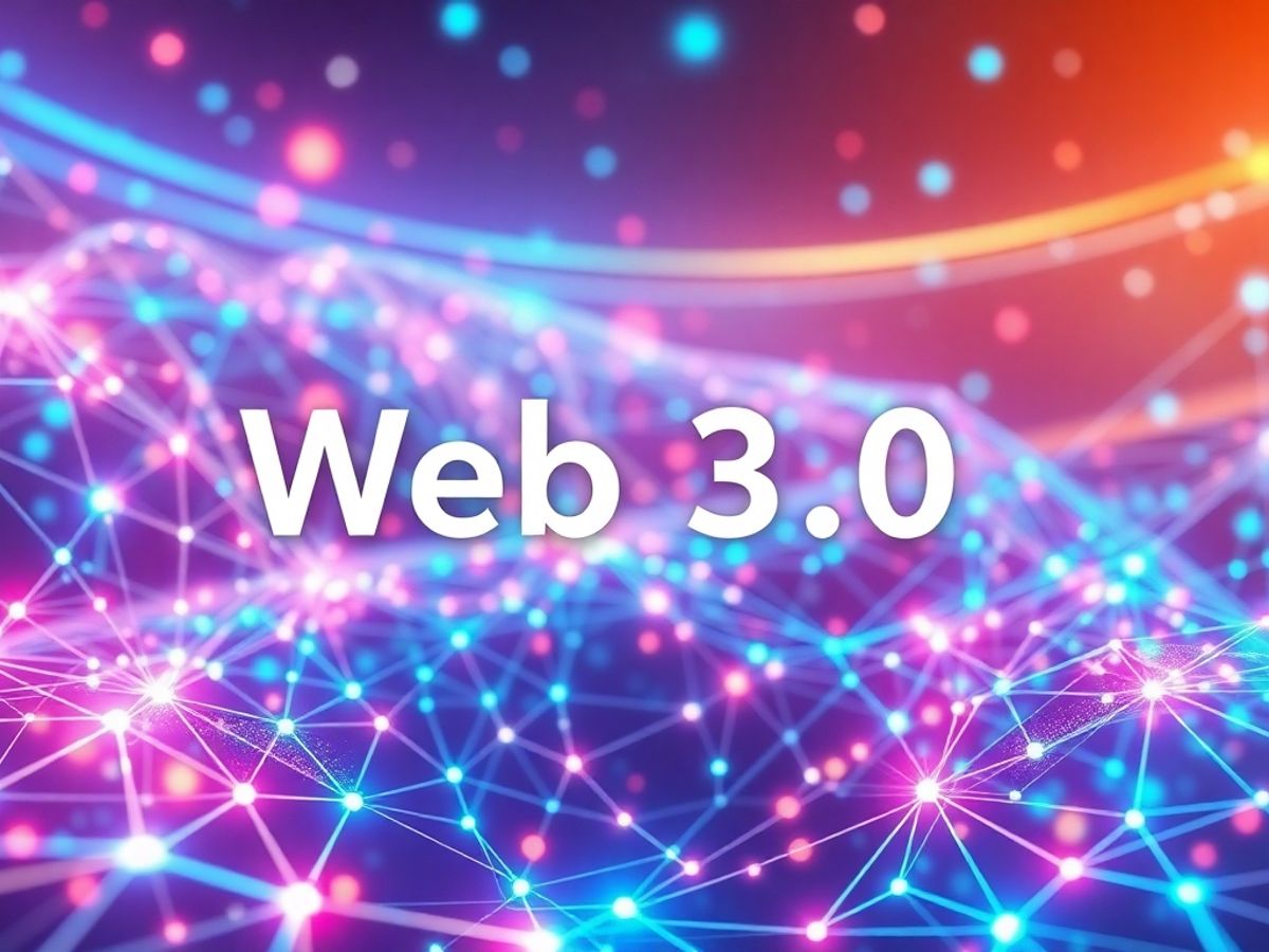 Futuristic digital landscape illustrating the concept of Web 3.0.