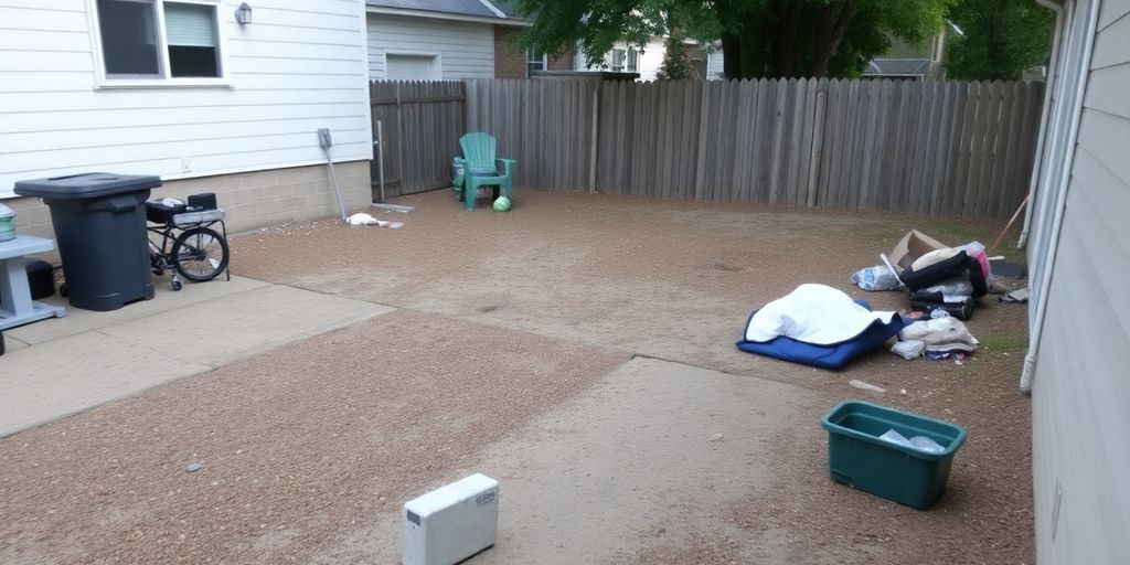 Cleaned backyard and basement with removed junk.