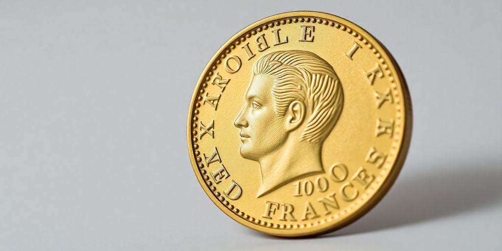 Pièce de 100 francs Napoléon en parfait état.