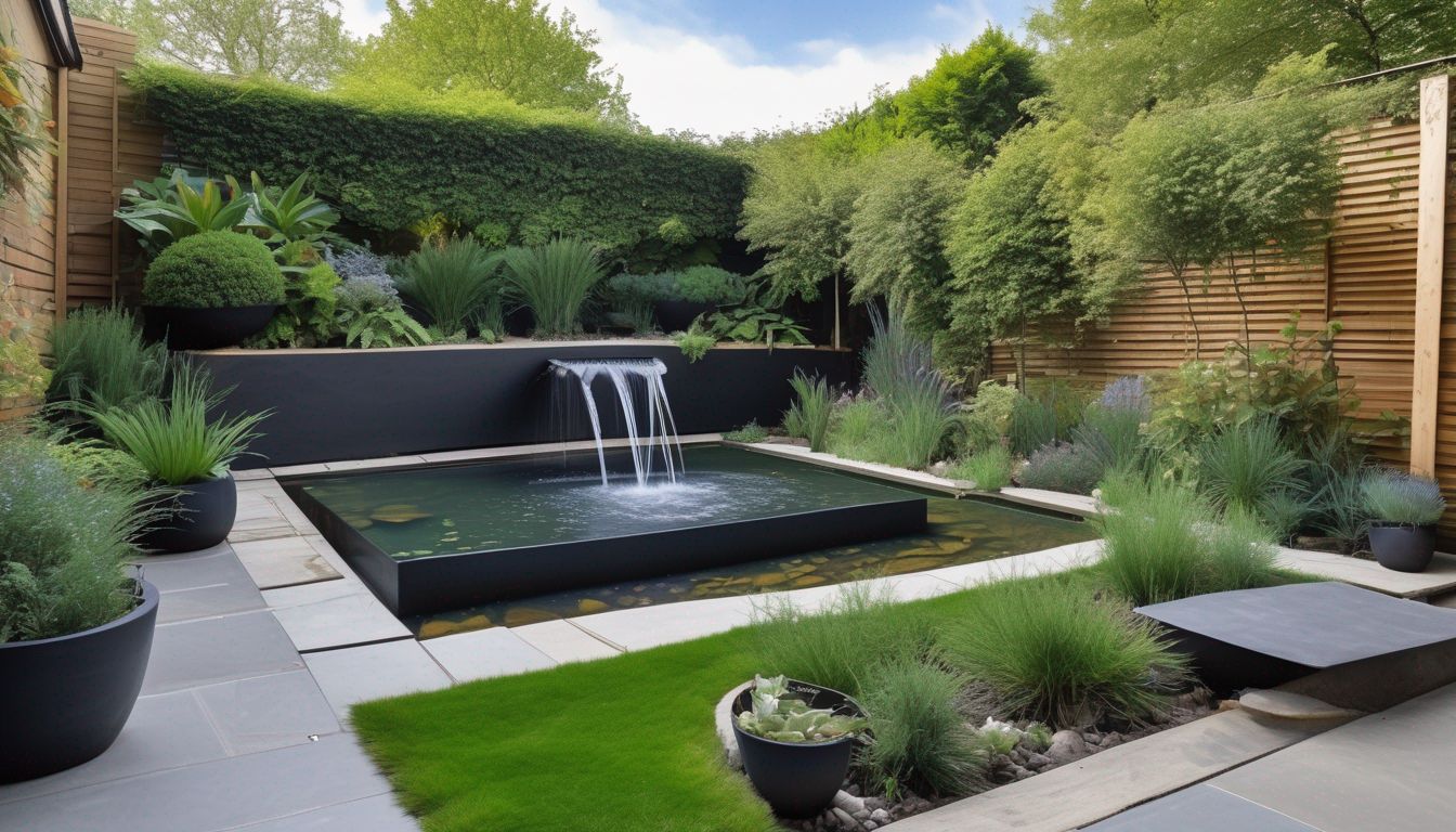 London garden water feature