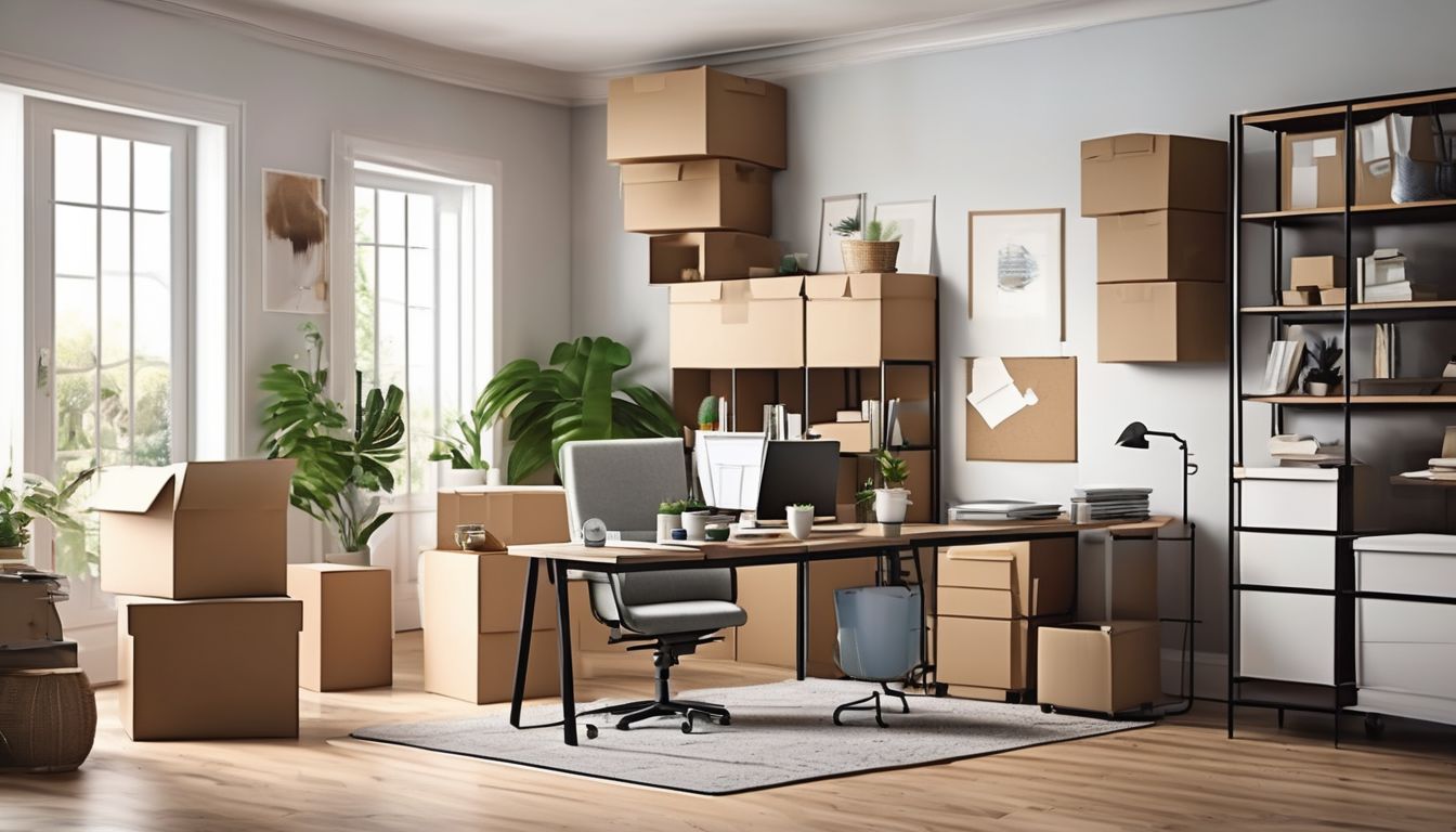 happy family moving into a new home office, budget-friendly moving strategies