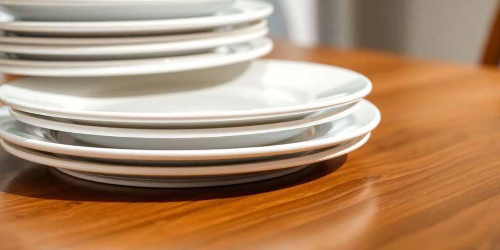 Assiettes plates en porcelaine élégantes