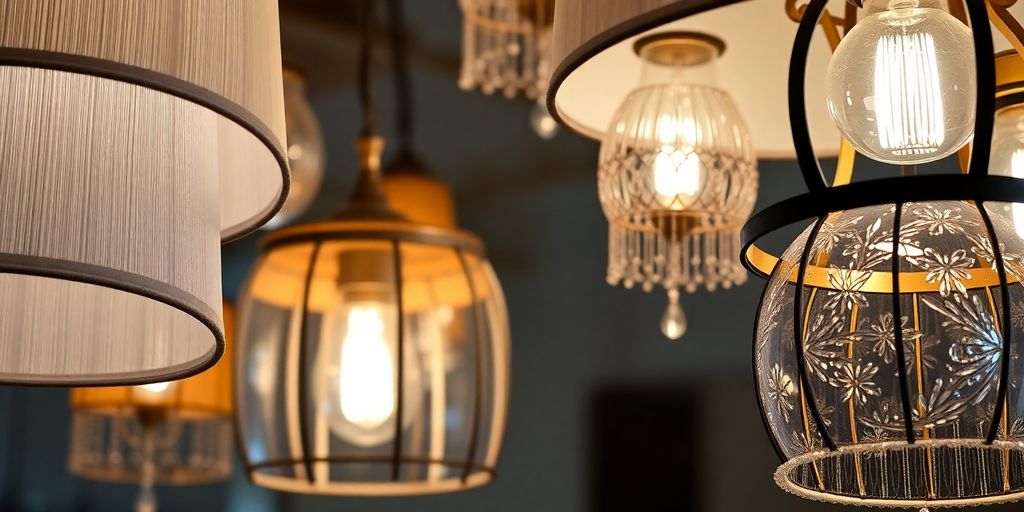 Various chandelier light shades