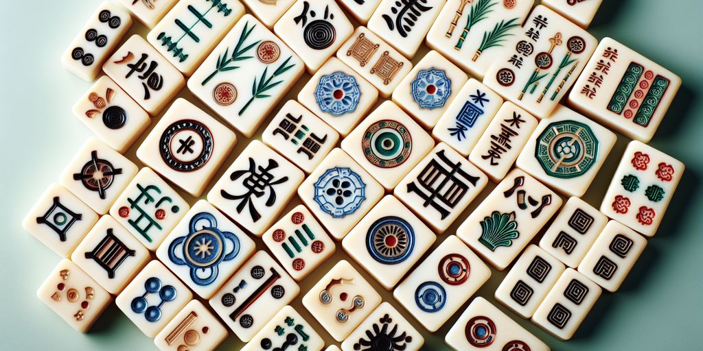 Mahjong tiles variety in images