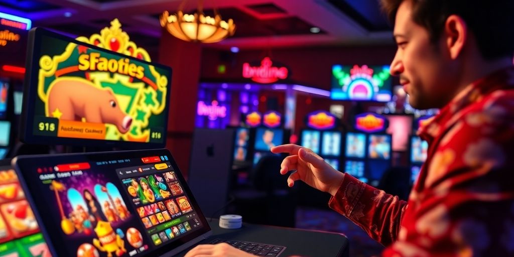 Australian casino player enjoying diverse online games.