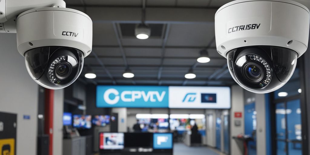 Analogue and IP CCTV cameras side by side.