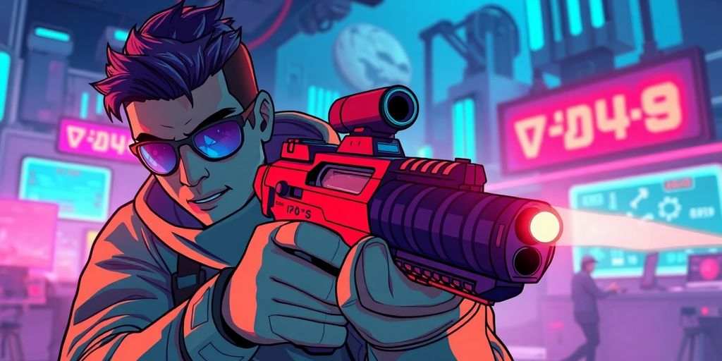 Valorant agent holding a glowing weapon ready to play.