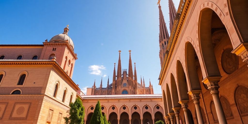 Alhambra, Mezquita, Sagrada Familia españolas.