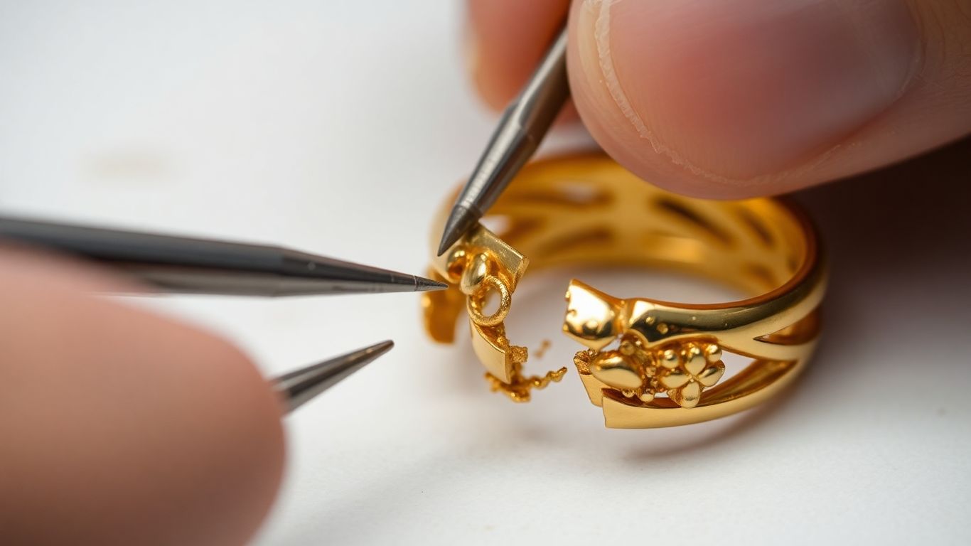 Restauración de joyas de oro dañadas