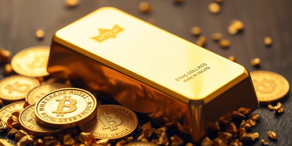 Lingots d'or et pièces d'or scintillants.