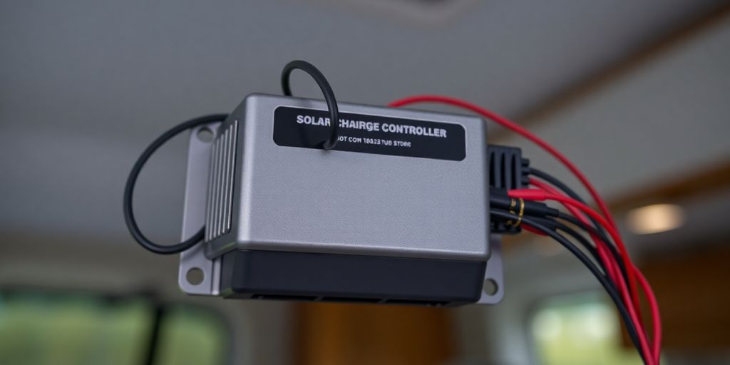 Modern solar panel regulator.