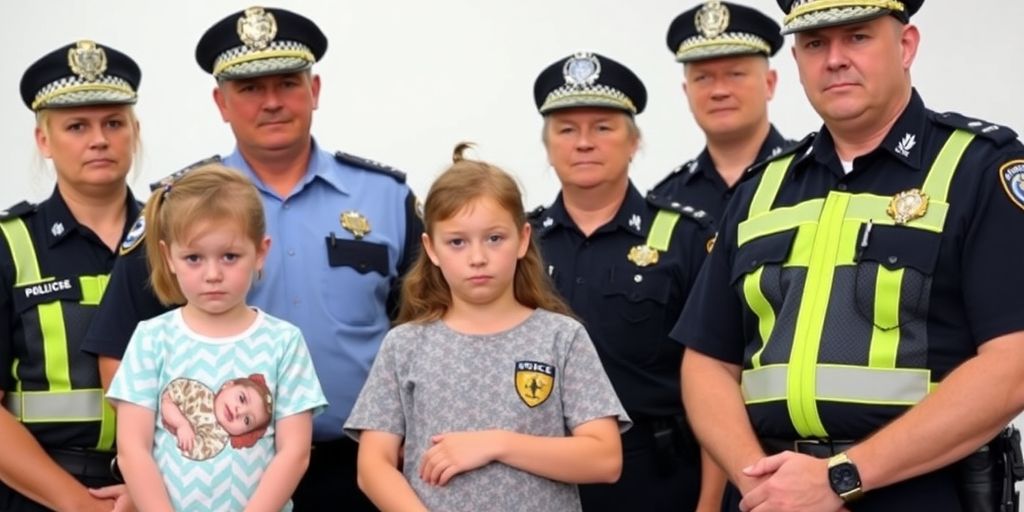 Police officers standing together outdoors