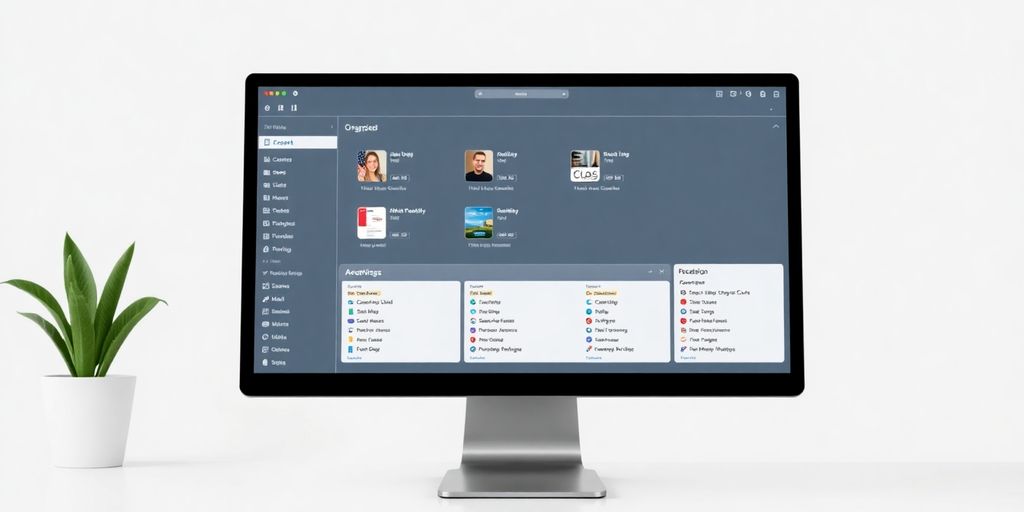 CMS dashboard with dynamic user interface elements.