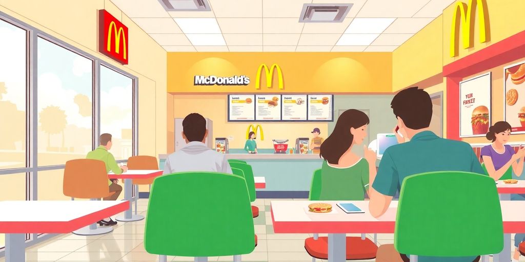 McDonald's restaurant interior, clean and inviting.