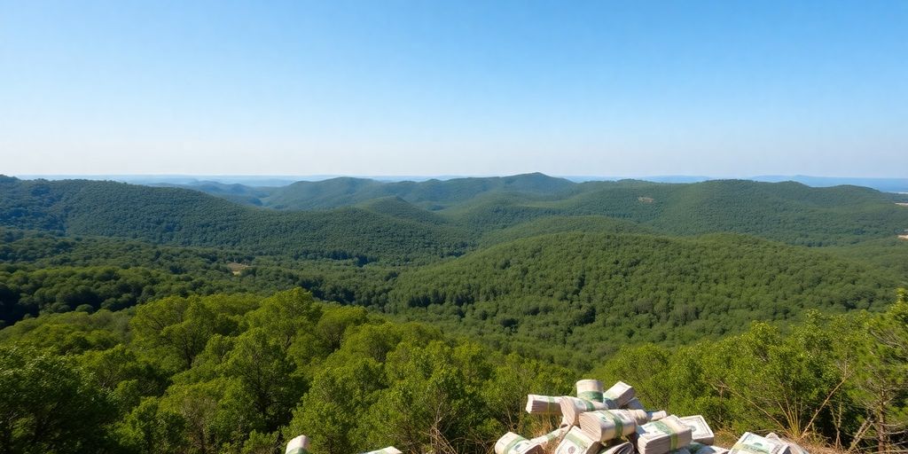 Arkansas landscape with cash
