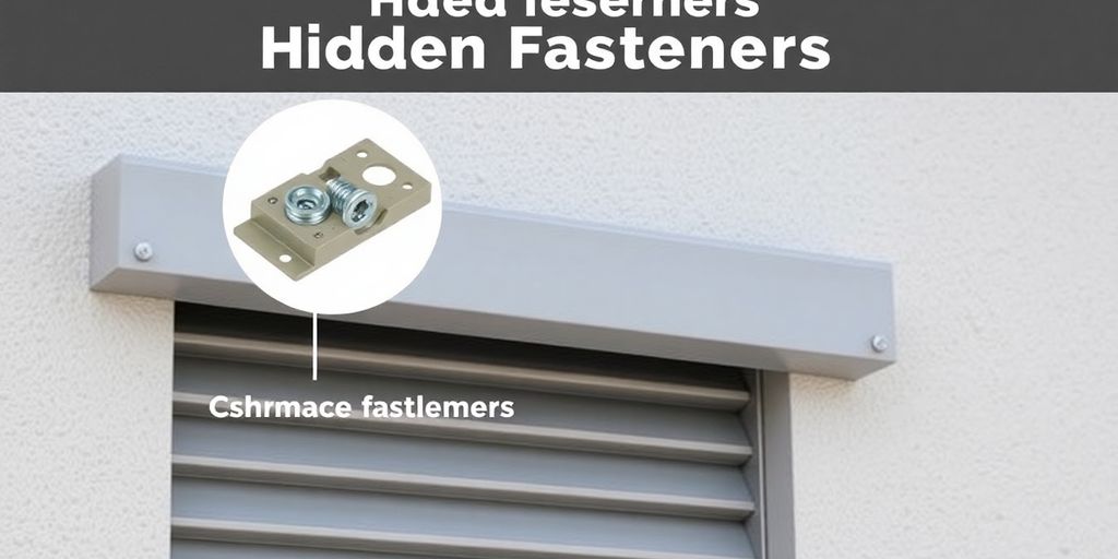 Hidden fasteners installed for hurricane shutter brackets.