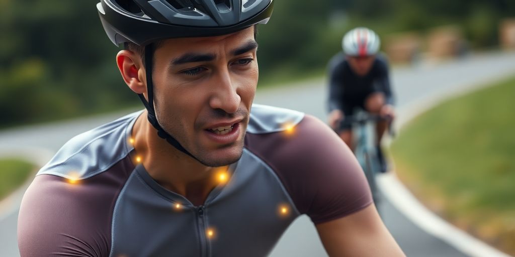 Cyclist training with visible intensity zones.