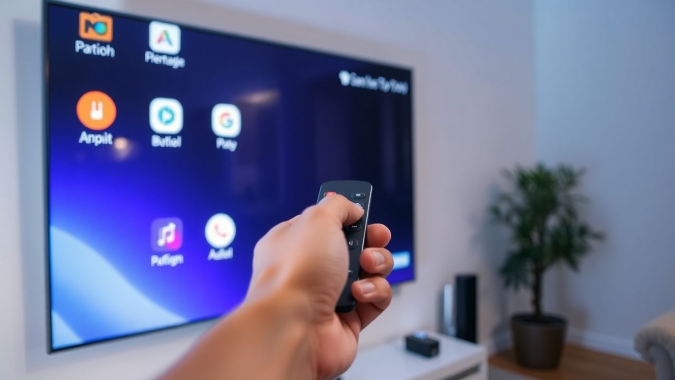 Comparaison application IPTV sur écran de télévision
