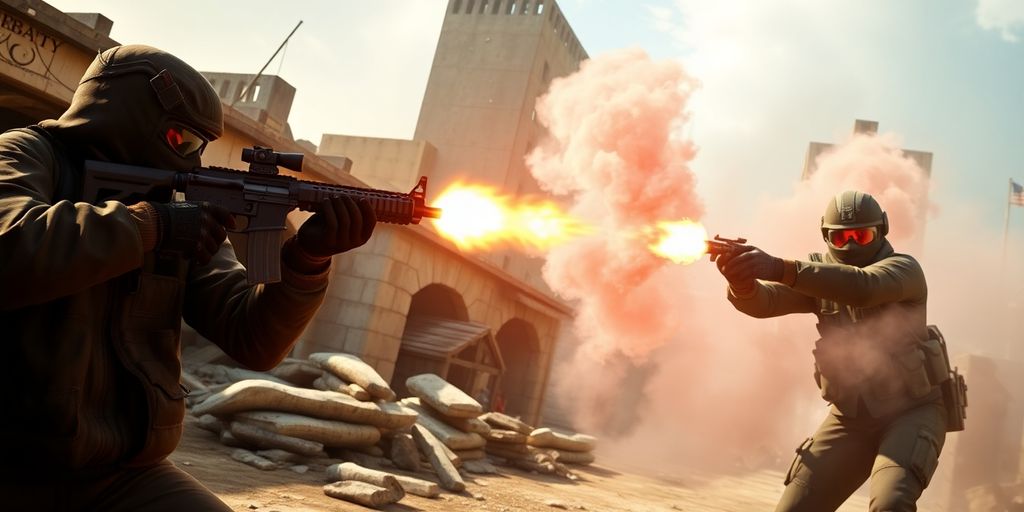 CS GO players in action.