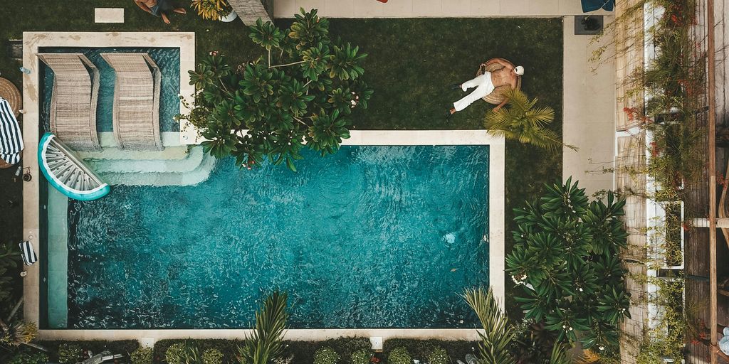 aerial photography of empty pool at daytime