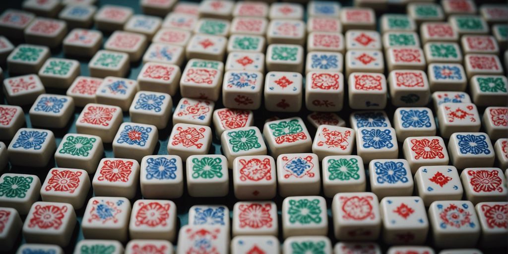 Mahjong tiles clipart for creative projects and designs.